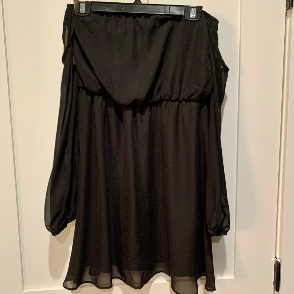 SiSi Off the Shoulder Dress with Sheer Sleeves